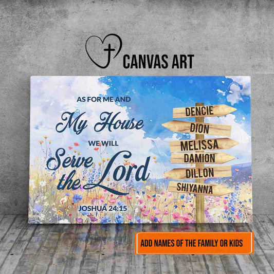 As for Me and My House We serve the Lord Canvas Art
