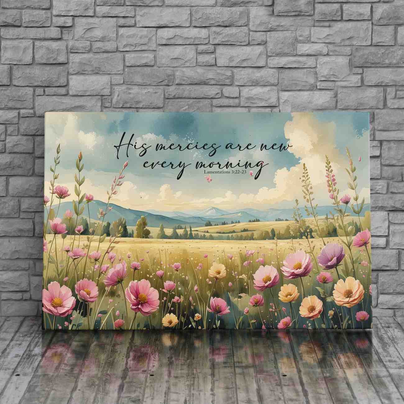 His Mercies Are New Every Morning Canvas Art