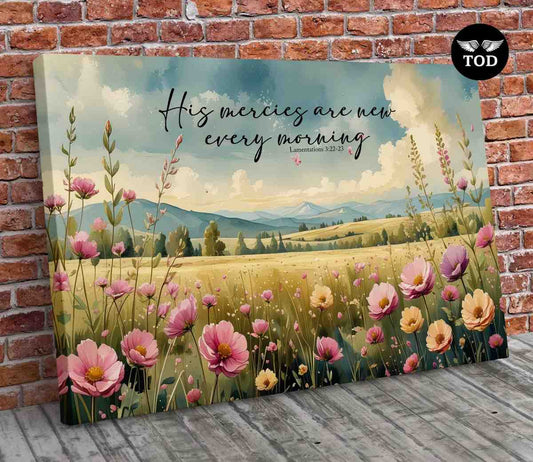 His Mercies Are New Every Morning Canvas Art