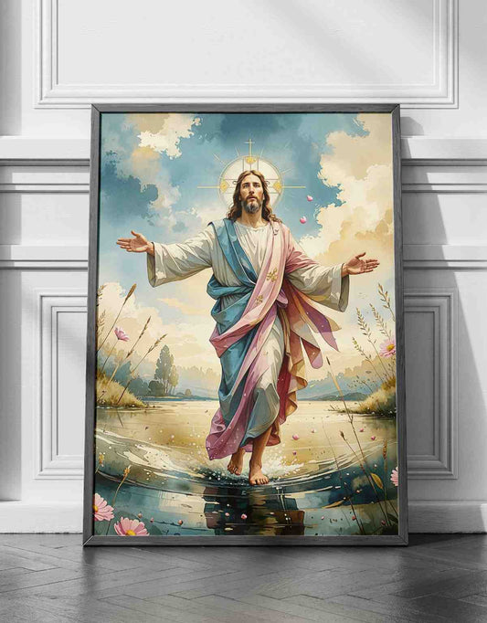 Bible Art Print – Take Courage: The Lord of the Waves | Scripture Wall Art