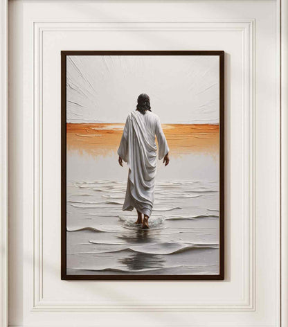 Bible Art Print – Fear Not: Jesus Walks on Water | Scripture Wall Art