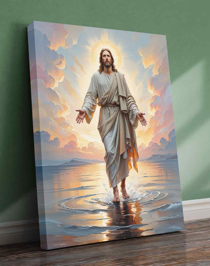 Bible Art Print – Eyes on Jesus: Walking on Water | Scripture Wall Art