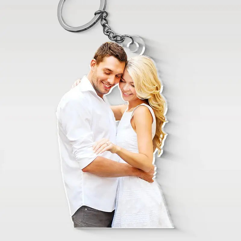 Pet Lovers - Custom Photo Happiness Is A Warm Puppy - Personalized Acrylic Keychain