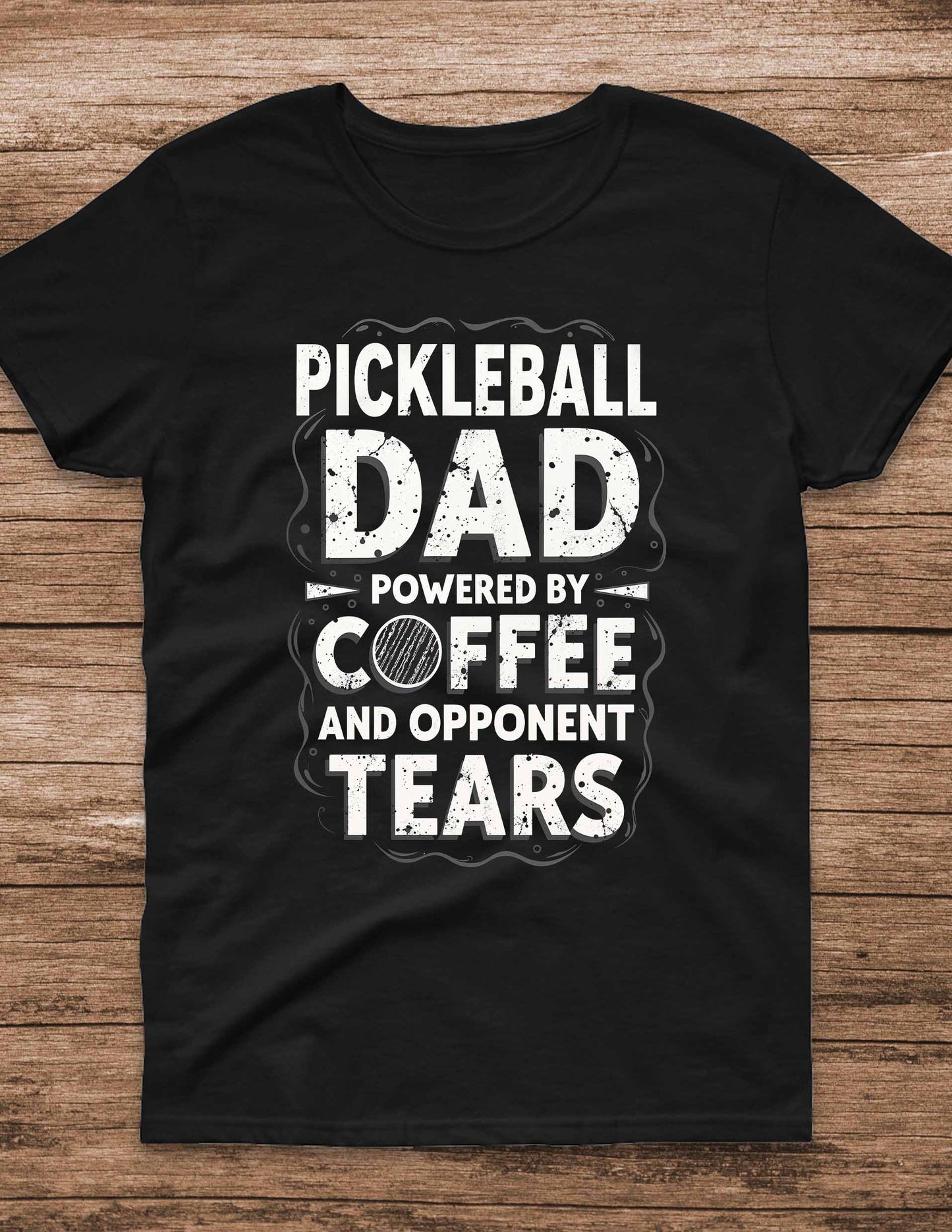 Pickleball Dad Powered by Coffee - Bella + Canvas Unisex Jersey Short-Sleeve T-Shirt Sweatshirt and Hoodie