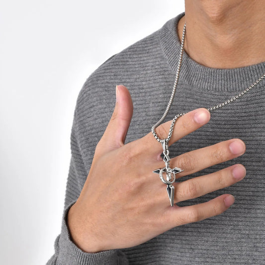 Mens Cross Necklaces, Stylish Christian Prayer Jewelry