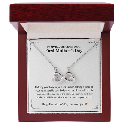 Holding your baby -  Endless Love Necklace