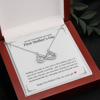 Holding your baby -  Endless Love Necklace