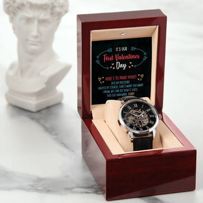First Valentines Day Men's Openwork Watch