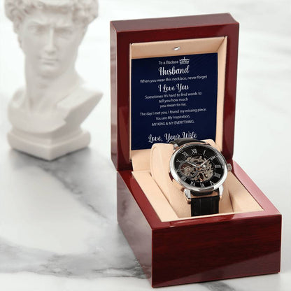 My KING and My Everything - Men's Openwork Watch