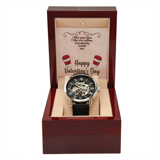 Coffee - Men's Openwork Watch