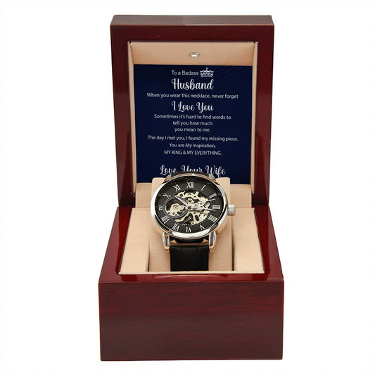 My KING and My Everything - Men's Openwork Watch