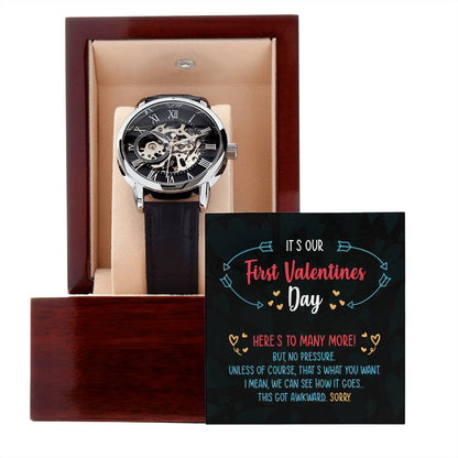 First Valentines Day Men's Openwork Watch