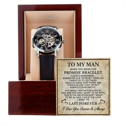 Promise Last Forever - Men's Openwork Watch
