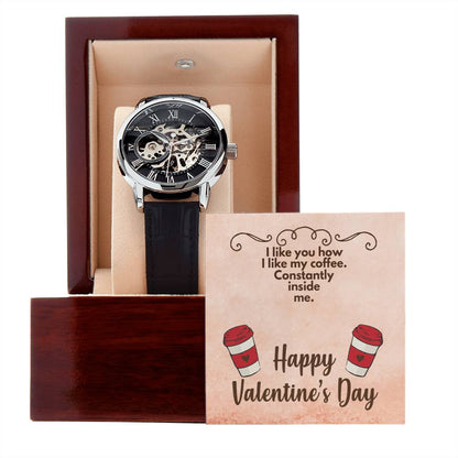 Coffee - Men's Openwork Watch