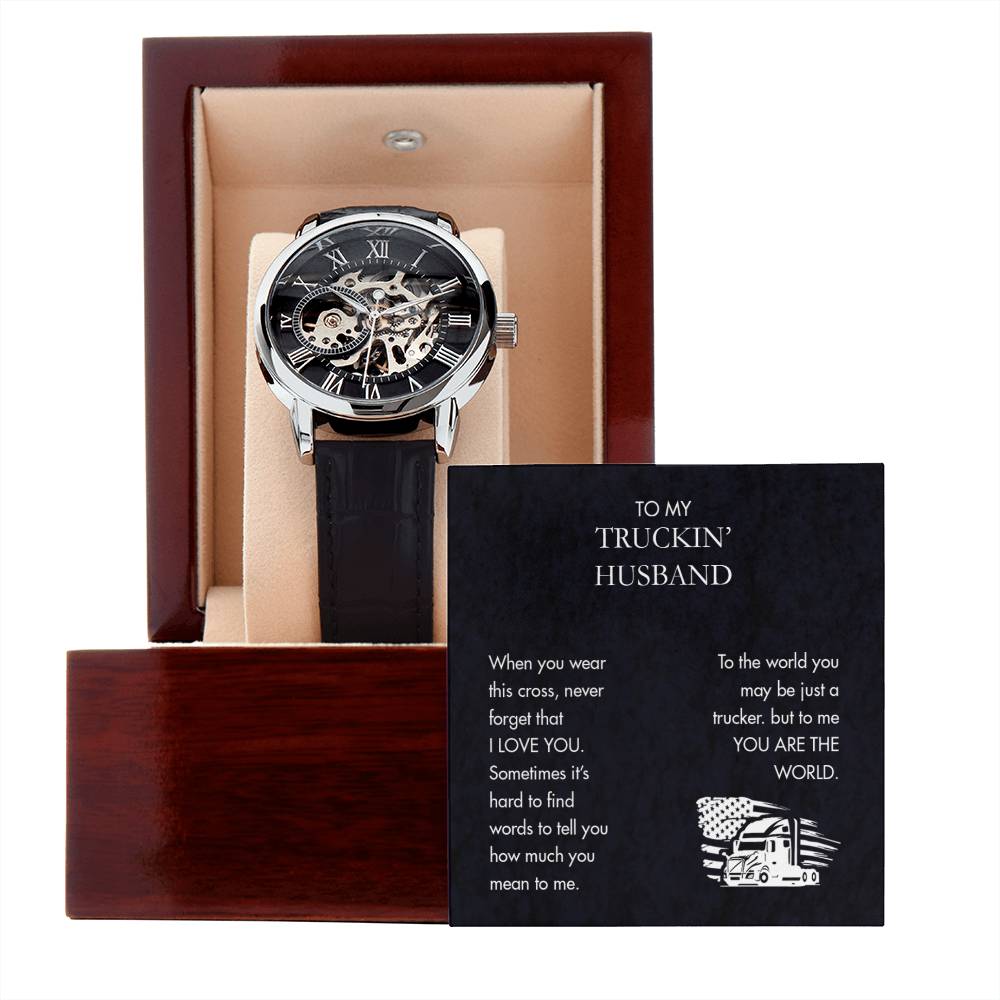 Trucker -  Men's Openwork Watch