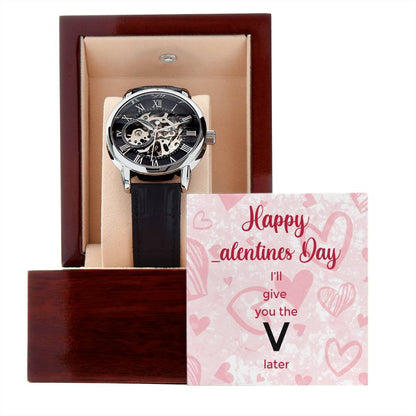 V Later - Men's Openwork Watch