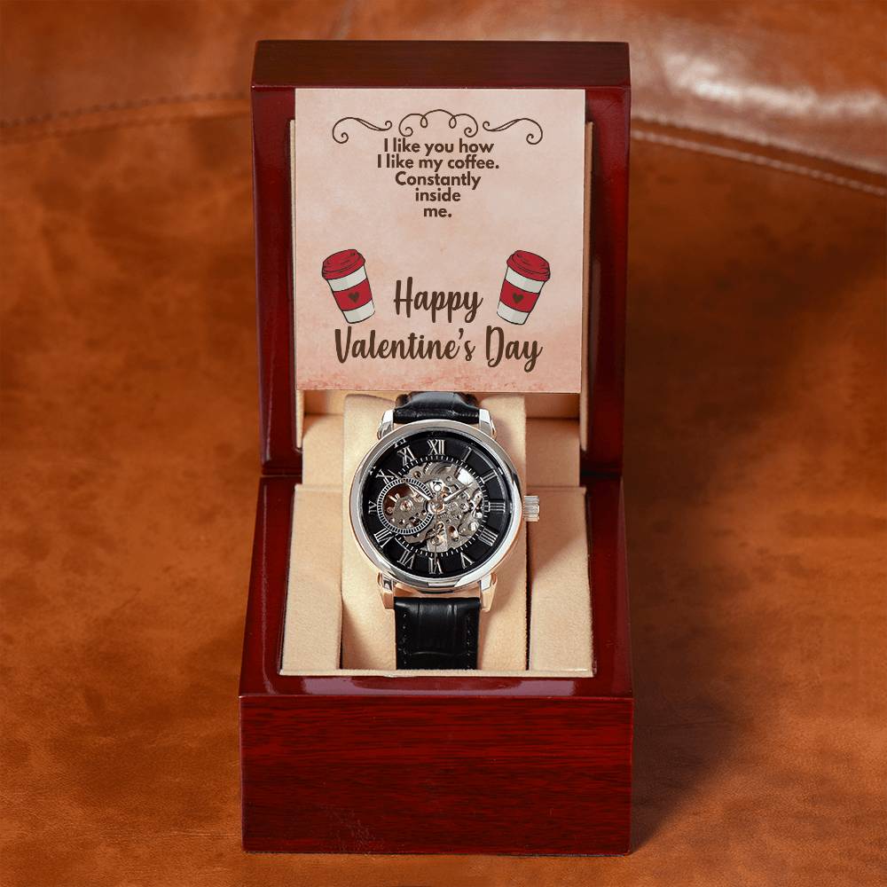 Coffee - Men's Openwork Watch