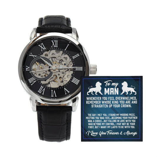 Straighten Up Your Crown - Men's Openwork Watch