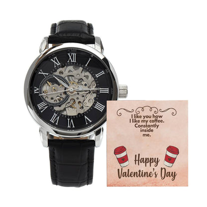 Coffee - Men's Openwork Watch