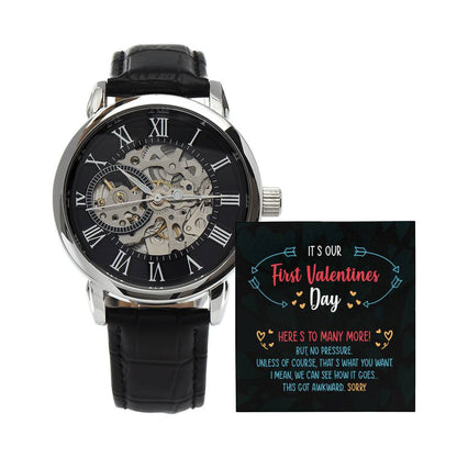 First Valentines Day Men's Openwork Watch