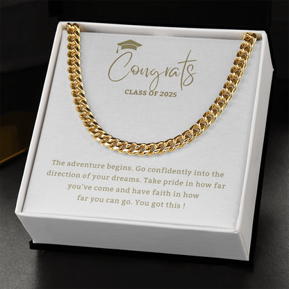 Adventure Begins - Mother or Father gift for Son, High School, College Graduate,Son Graduation Gift