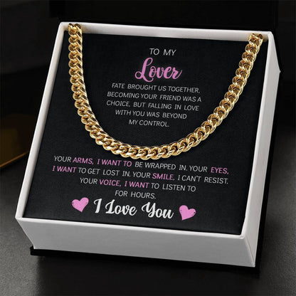 To My Lover - Cuban Link Chain