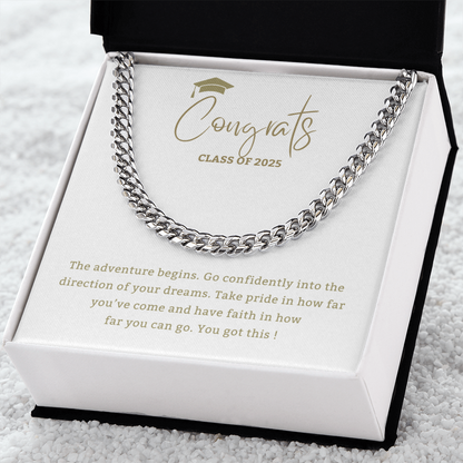 Adventure Begins - Mother or Father gift for Son, High School, College Graduate,Son Graduation Gift