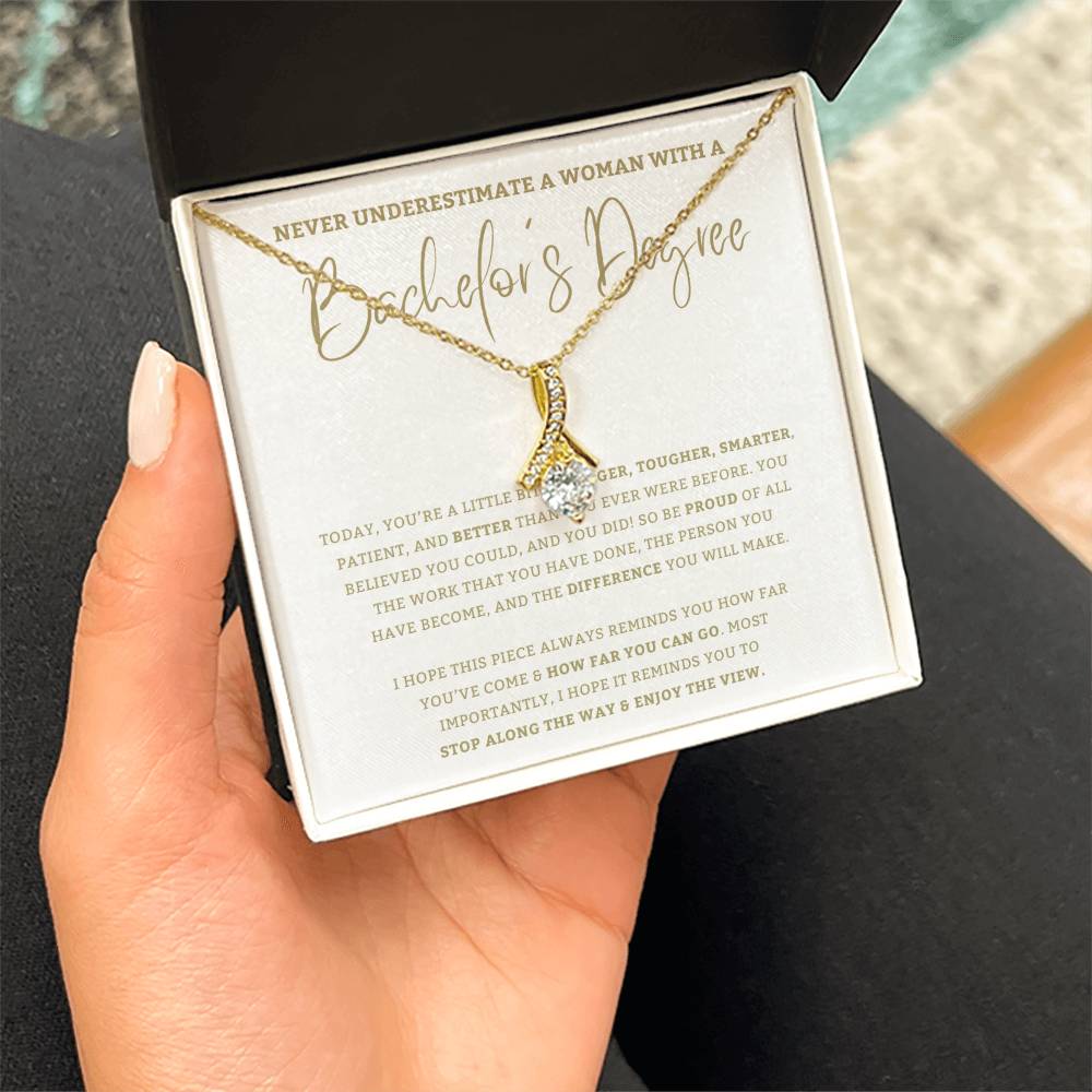 Bachelor's Degree - Graduation Gift For Daughter, Personalized Graduation, Jewelry For College, Bachelor Graduation