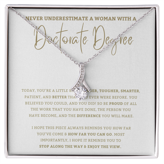 Doctorate Degree - PHD jewelry, Graduation Gift For Daughter, Personalized Graduation, Jewelry For College, Doctorate Graduation