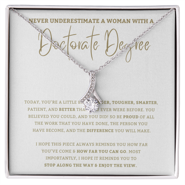 Doctorate Degree - PHD jewelry, Graduation Gift For Daughter, Personalized Graduation, Jewelry For College, Doctorate Graduation