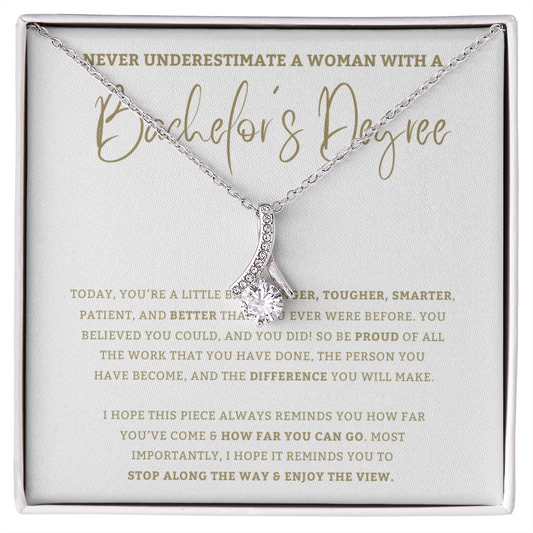 Bachelor's Degree - Graduation Gift For Daughter, Personalized Graduation, Jewelry For College, Bachelor Graduation
