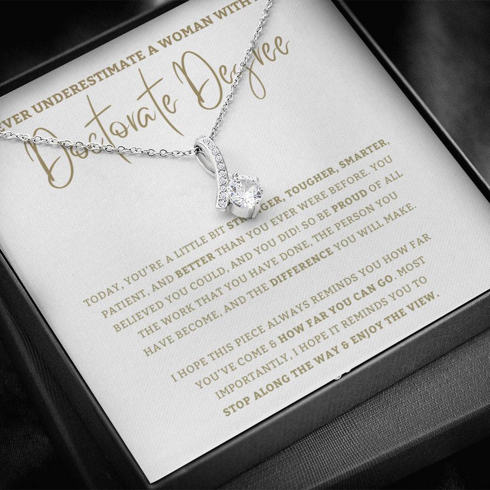 Doctorate Degree - PHD jewelry, Graduation Gift For Daughter, Personalized Graduation, Jewelry For College, Doctorate Graduation