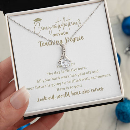 You Did it! Teaching Degree - Mother Daughter Gift, Daughter Graduation Gift, High School, College Graduate