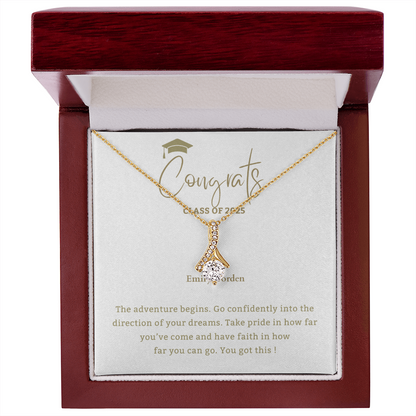 Adventure Begins with Name- Mother Daughter Gift, Daughter Graduation Gift, High School, College Graduate