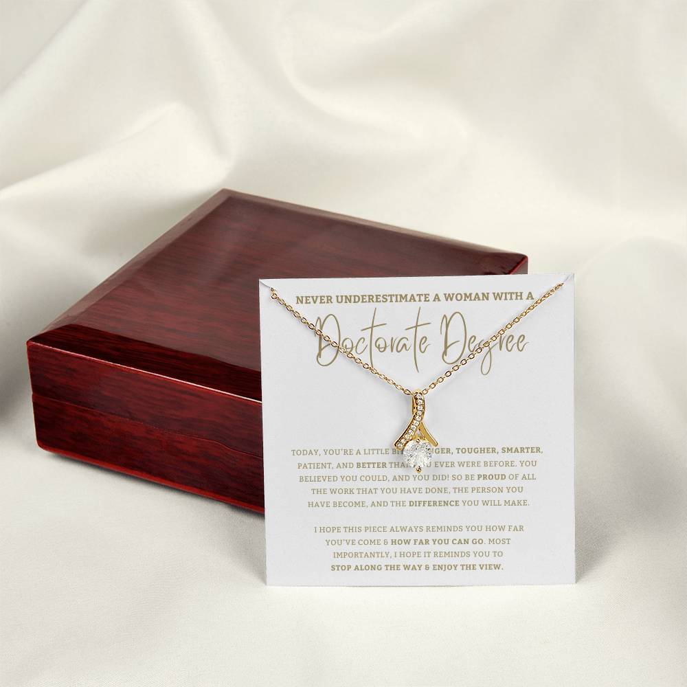 Doctorate Degree - PHD jewelry, Graduation Gift For Daughter, Personalized Graduation, Jewelry For College, Doctorate Graduation