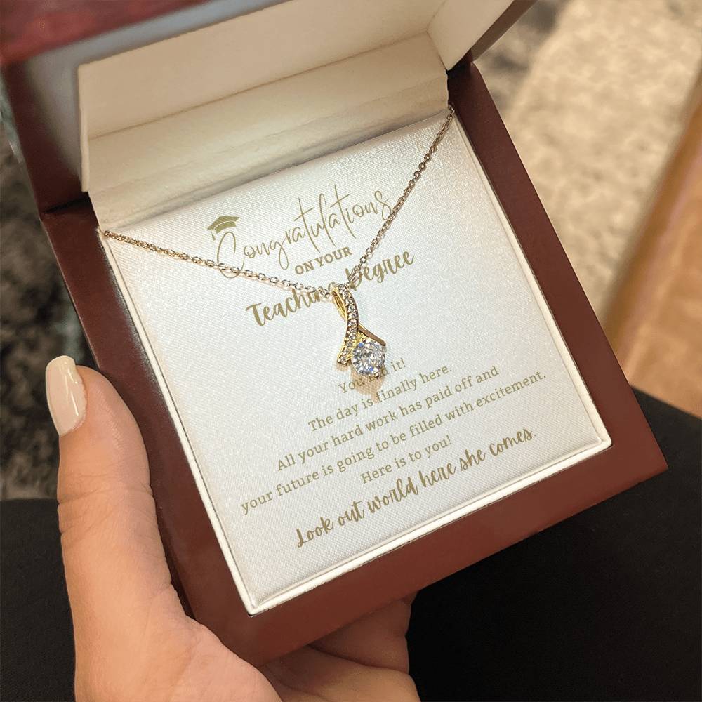 You Did it! Teaching Degree - Mother Daughter Gift, Daughter Graduation Gift, High School, College Graduate