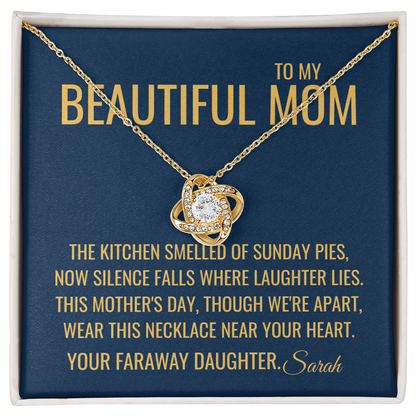 Sunday Pies Necklace - Gift from Daughter To Mom, Mothers day Gift, Mom and Daughter, Gift for Mom, Gift for Mommy, Christmas Gift