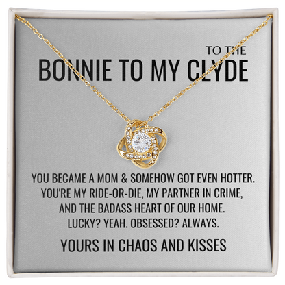 Yours in chaos and kisses Necklace - Mother's Day Gifts for Wife, Gift for Her, Valentines Gift, Keepsake Card Ready To Give Gift In Box