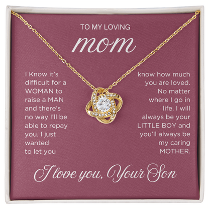 Raise a Man Necklace - Gift from Son To Mom, gift from Son, gift for mom, mom and son, gift for mommy