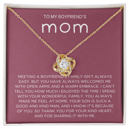 Boyfriend's family Necklace - Gift from Girlfriend To Boyfriend's Mom, gift from girlfriend, gift for Boyfriend's Mom