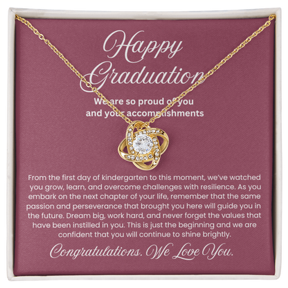 We are Proud Necklace - Mother Daughter Gift, Daughter Graduation Gift, High School, College Graduate