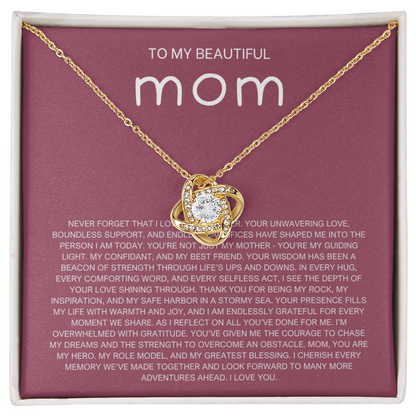 Never Forget Necklace - Gift from Daughter To Mom, gift from daughter, gift for mom, mom and daughter, gift for mommy