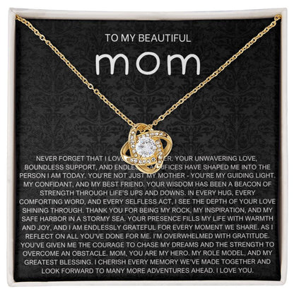 Never Forget Necklace - Gift from Daughter To Mom, gift from daughter, gift for mom, mom and daughter, gift for mommy