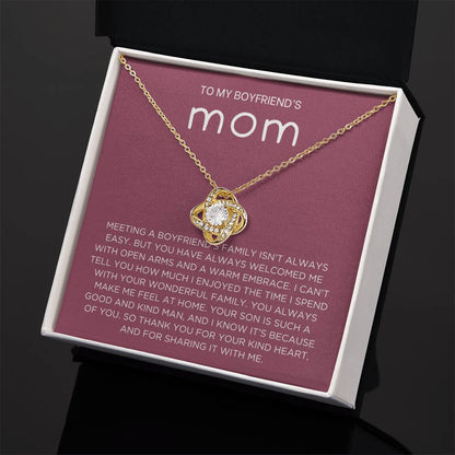 Boyfriend's family Necklace - Gift from Girlfriend To Boyfriend's Mom, gift from girlfriend, gift for Boyfriend's Mom