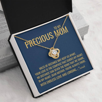 Miles Of Distance Necklace - Gift from Daughter To Mom, Mothers day Gift, Mom and Daughter, Gift for Mom, Gift for Mommy, Christmas Gift
