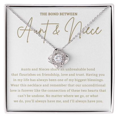 Aunt & Niece - Love Knot Necklace Gift for Aunt, Gift for Niece