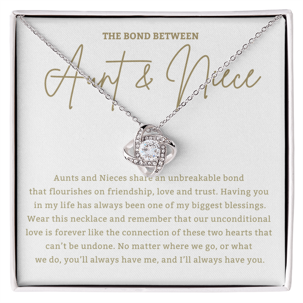Aunt & Niece - Love Knot Necklace Gift for Aunt, Gift for Niece