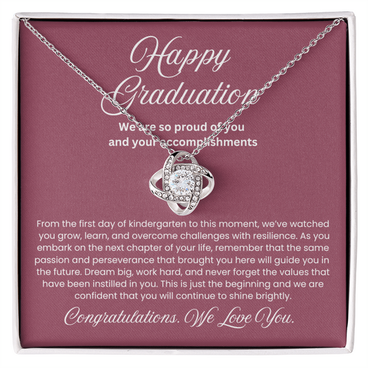 We are Proud Necklace - Mother Daughter Gift, Daughter Graduation Gift, High School, College Graduate