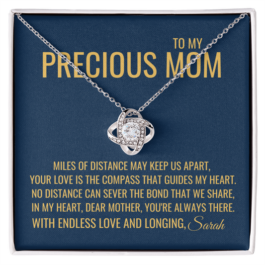 Miles Of Distance Necklace - Gift from Daughter To Mom, Mothers day Gift, Mom and Daughter, Gift for Mom, Gift for Mommy, Christmas Gift