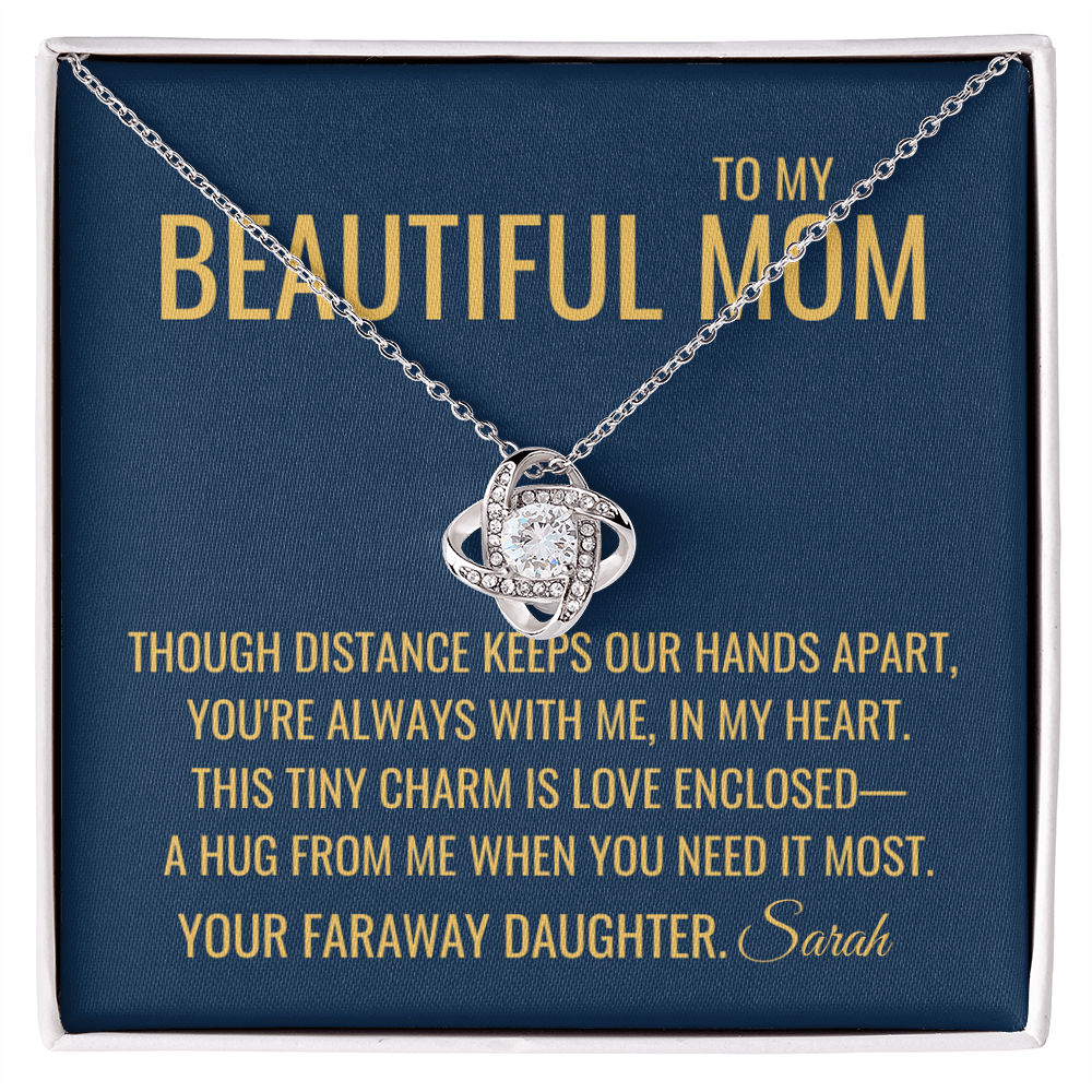 Our Hands Apart Necklace - Gift from Daughter To Mom, Mothers day Gift, Mom and Daughter, Gift for Mom, Gift for Mommy, Christmas Gift